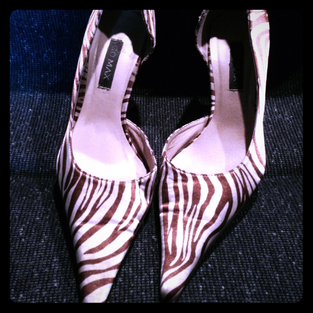 Cute Zebra stripe blown heels